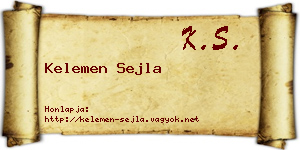 Kelemen Sejla névjegykártya